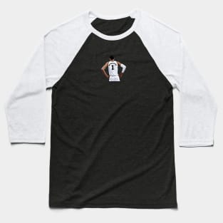 Victor Wembanyama Vector Back White Above Waist Qiangy Baseball T-Shirt